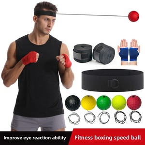 Ballon de boxe de vitesse à fixer sur la tête en PU pour adultes et enfants - Entraînement de fitness à domicile et ballon de frappe anti-stress - Product Image 5