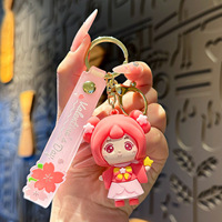 Porte-clés en caoutchouc souple et PVC faits à la main, écologiques, mignons, pour couples, avec design 2D/3D, cadeau créatif pour la Saint-Valentin, vente chaude