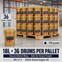 Huile moteur diesel 5W30 à économie d'énergie API CK-4 ACEA E9 entièrement synthétique OEM pour camions lourds Euro VI en gros