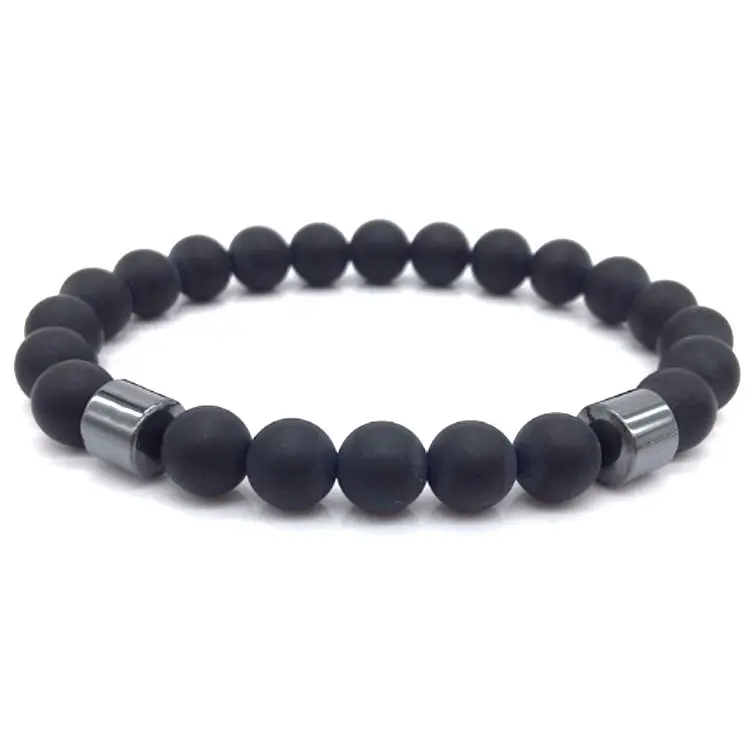 2022 Fashion Natural Stone Beads Obsidian Bracelets For Women Men Charm Fine Jewelry Bracelets   Bangles