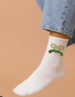Chaussettes de sport rayées blanches et vertes avec logo personnalisé OEKO Tex100, chaussettes d'équipe, chaussettes de club, chaussettes de sport OEM, vente en gros de chaussettes de tennis