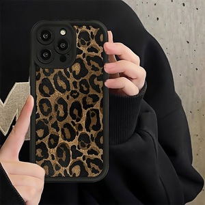Custodia per <span class=keywords><strong>iPhone</strong></span> 16 Plus 17 Air Pro Max con stampa leopardata marrone retrò, antiurto, cover posteriore alla moda - Product Image 2