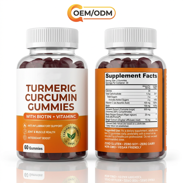 OEM ODM Turmeric Curcumin Gummies Joint Support Supplement Private Label Custom Formula Joint Wellness Adult GMP Certified
