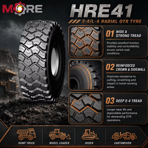 Neumático Radial OTR 26.5R25 E4 L4 HRE41 para Camión Volquete, Minería, Construcción, Movimiento de Tierras, Neumático Sin Cámara de Alta Resistencia - Product Image 4