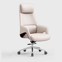 Chaise de bureau pivotante de direction confortable et réglable de haute qualité avec dossier haut, design contemporain en cuir synthétique, vente en gros