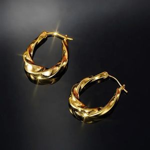 Xinfly China 2023 Daily Wear High Polished Design 18k Yellow Gold Irregular Horseshoe Hoop <b>Huggie</b> Earrings for Women and Girl - Product Image 3