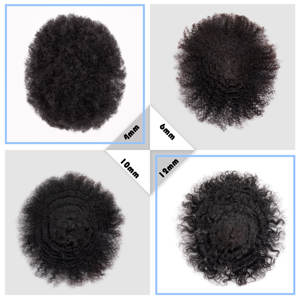 BLT Prothèse capillaire à base de dentelle intégrale, avec ligne de cheveux naturelle, cheveux bouclés afro crépus, pour hommes noirs et hommes afro-américains, système de remplacement capillaire - Product Image 6
