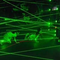 Jeu interactif de danse sur piste LED 3D en intérieur, défi labyrinthe, jeu de lumière laser verte, divertissement