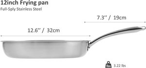 Sartén de Acero Inoxidable de Triple Capa de Venta Directa de Fábrica para una Distribución Uniforme del Calor y Cocción Lenta sin Quemaduras ni Adherencias - Product Image 3
