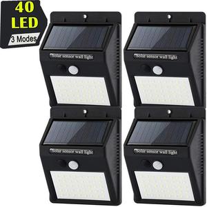 Lampe solaire à 140 LED, 3 modes, étanche IP65, lampe solaire LED avec capteur de mouvement PIR, lumière de jardin LED, lumière murale extérieure pour allée - Product Image 1