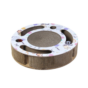 Ninho impertinente Interativo Feline Toy rodada Papel ondulado <span class=keywords><strong>Cat</strong></span> <span class=keywords><strong>Scratcher</strong></span> Ball <span class=keywords><strong>Cat</strong></span> Tree em Opp Bag + Carton - Product Image 1