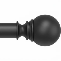 Tringle à rideau élégante en métal noir |   Accessoires polyvalents pour rideaux de fenêtre pour salon, chambre à coucher et chambre d'enfant