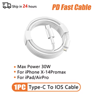 Câble de Charge Rapide Certifié MFI Usine 20W PD USB-C vers Téléphone iOS pour iPhone 11 12 13 14, Câble de Données Chargeur
