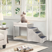 Etagen bett für Haustiere mit abnehmbarer Treppe, mehrstufiges Bett für Hunde und Katzen, Fenster barsch mit Kissen und Kratz kissen für den Innenbereich