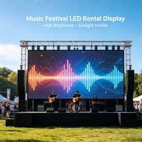 Écran LED de location extérieur P3.91, étanche IP65, 500x1000mm, haute luminosité pour concerts, festivals et événements en extérieur