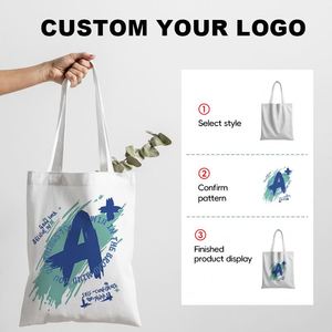 Wholesale Ring Pouch Packaging Single Shoulder Bag Customized Advertising Canvas Tote Bags - Product Image 3