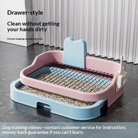 Toilette pour chien extra-large en gros, intégrée, à panneau plat, anti-éclaboussures, double couche, design amovible pour un nettoyage facile