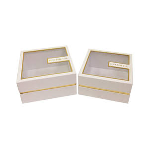 Valentinstag Geschenkbox <span class=keywords><strong>2</strong></span>-teilig Quadratische PVC-Fenster Blumenbox Geburtstagsgeschenkbox - Product Image 3