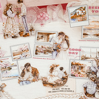 15 Pegatinas por Paquete, Serie El Resto de Mi Vida Contigo, Pegatinas Decorativas Románticas con Personajes de Parejas para Diarios Escritos a Mano