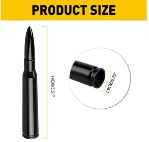 <span class=keywords><strong>Antenna</strong></span> a Proiettile <span class=keywords><strong>per</strong></span> <span class=keywords><strong>Auto</strong></span> in Alluminio Anodizzato Nero, <span class=keywords><strong>Antenna</strong></span> Calibro 50 <span class=keywords><strong>per</strong></span> SUV, Camion, GS, Dodge Ram 1500, Ford F150 - Product Image 4