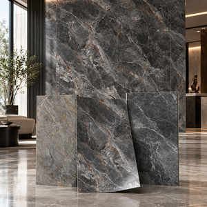 Lámina de Chapa de Piedra Flexible de Porcelana Suave con Vetas Doradas Grises de Lujo, Ligera e Ignífuga <span class=keywords><strong>para</strong></span> Paredes Curvas y Proyectos de Alta Gama - Product Image 3