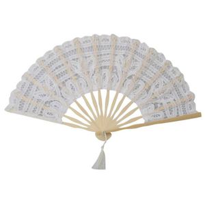 Elegantes Abanicos Plegables de Seda de Bambú Blanco, Arte Popular Ecológico, Regalo de Boda con Diseño Floral Grabado Personalizado - Product Image 6