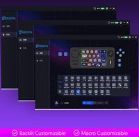 Tri-mode Mini Macropad 19 tombol mekanis, Keyboard nirkabel 2.4G BT keypad makro yang dapat diprogram lampu LED untuk Desktop