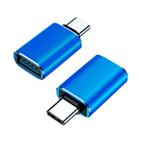 Obcxin USB-C ke USB OTG Adapter 4-Pack Zinc Alloy untuk Laptop Thunderbolt 4/3 Kompatibel dengan IPhone16/15 MacBook Pro untuk S24 iPad.