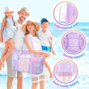 <span class=keywords><strong>Bolsa</strong></span> de Playa <span class=keywords><strong>Grande</strong></span> de Malla con Cierre, Impermeable y Resistente a la Arena, con 8 Bolsillos para Juguetes y Accesorios de <span class=keywords><strong>Piscina</strong></span> - Product Image 4