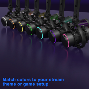 <b>Condenser</b> <b>Microphone</b> With RGB Light, Professional 192kHz/24bit Cardioid/Omnidirectional for PC Gaming Podcast MK02P Advanced Bat - Product Image 6