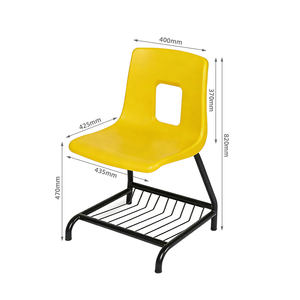 Customization Yellow PP Modern Ergonomic Study <strong>Chair</strong> with Storage Basket Eco-Friendly Durable Design for School &amp; Office Use - Product Image 4