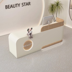 Moderna Beleza Branca Clínica Recepção Salão Recepção Recepção Led Luz Recepção para Spa - Product Image 2