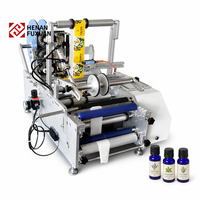 Machine d'étiquetage semi-automatique pour bouteilles rondes, étiqueteuse de bureau pour bocaux en verre et en plastique, étiquetage enveloppant pour vin, cosmétiques et boissons