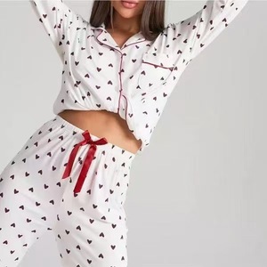 Nouvelle collection : Ensemble pyjama élégant <span class=keywords><strong>et</strong></span> respirant en maille à manches longues pour femme – Idéal pour le printemps <span class=keywords><strong>et</strong></span> la <span class=keywords><strong>d</strong></span>étente - Product Image 4