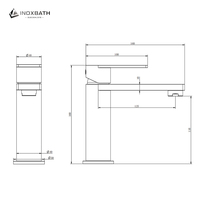 Robinet de lavabo en acier inoxydable à un trou 1 poignée conception haute pour la santé de l'eau chaude froide articles sanitaires pour salle de bain utilisation chinoise
