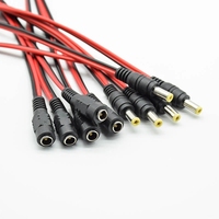 डीसी पावर पुरुष महिला केबल 12V प्लग डीसी अनुकूलक केबल प्लग कनेक्टर के लिए सीसीटीवी कैमरा डीसी प्लग 5.5*2.1mm 5.5x2.1