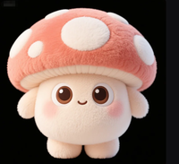 Peluche personnalisée super douce en forme de champignon mignon, jouet, mascotte d'entreprise ODM, cadeau, coton PP brodé, certifié ASTM, anti-stress