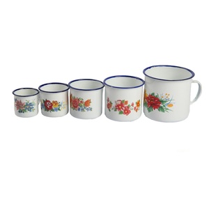 Tazas de Café de Metal Esmaltado Vintage Blancas Personalizadas con Logotipo, Aptas para Lavavajillas, con Asa, Ideales para Campamento y Actividades al Aire Libre, Aptas para Sublimación - Product Image 3