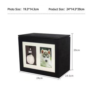 Premium kişiselleştirilmiş ahşap anıt köpek Urn <span class=keywords><strong>Pet</strong></span> fotoğraf bellek hatıra kutusu pençe baskı izlenim kiti evcil hayvanlar için Ashes Ashes - Product Image 2