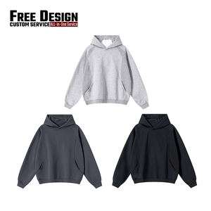 Sudadera con Capucha Casual Vintage para Hombre, Talla XL, Diseño con Parches de Felpa, Transpirable, con Hombros Caídos y Forro, Estilo Urbano Invernal - Product Image 3