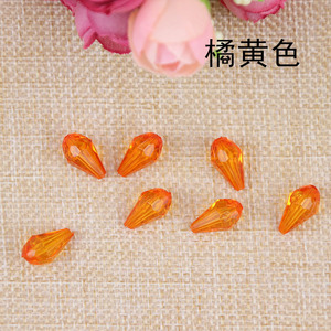 Perles en forme de goutte d'eau, perles acryliques facettées, perles en vrac pour la fabrication de bijoux DIY, forme goutte 93T, multicolores - Product Image 2