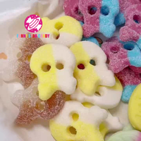 Permen Vegan Asam Manis Swedia Halal Grosir Kustom Rasa Stroberi Blueberry Permen Kenyal Taffy Gummy dalam Jumlah Besar