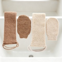 Brosses de bain, éponges, gommages corporels, gant de bain, ensemble de sangles de dos en jute, sangle de gommage du dos pour la douche, serviette exfoliante