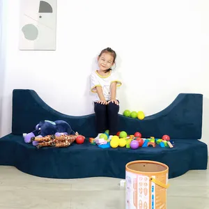 Новинка 2021, безопасная мебель для детской комнаты, строительный блок высокой плотности из пенопласта, сращивающийся диван, креативные игрушки, забавный набор диванов с батутом