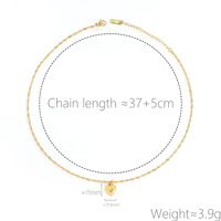 Elegante, niet-aanslaande, delicate hartvormige hanger met CZ, 18K verguld roestvrij staal, Valentijnscadeau kettingen