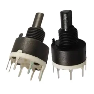 Schalter variabler Widerstand EMPHUA Pot-Meter Leiterkondensator Transistor Radialpotentiometer RS1608-1-6D-15F