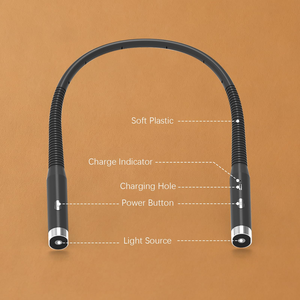 Lámparas portátiles para colgar en el cuello para lectura, luz LED recargable por USB para lectura de libros, manos libres - Product Image 3
