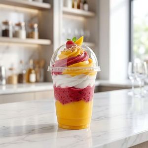 Gobelets en plastique PET de 16 oz jetables - Gobelet ultra transparent pour café glacé et boissons froides avec bord roulé - Product Image 3