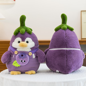 Peluche de Pingüino Berenjena, Muñeco para Máquina de Garras con Colgante, Lindo Regalo y Adorno de Dibujos Animados al por Mayor - Product Image 5
