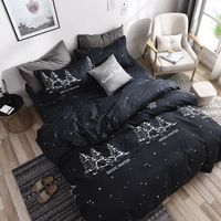 Parure de lit en 100% polyester et microfibre, impression nouveau design, housse de couette, drap de lit, doux